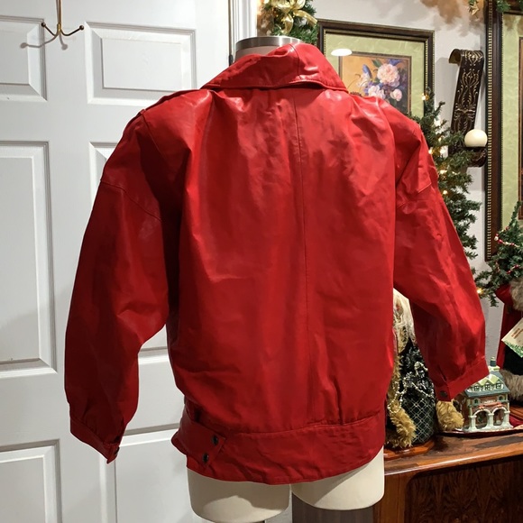 Gino diGiorgio  Red Leather Jacket M - Picture 6 of 16